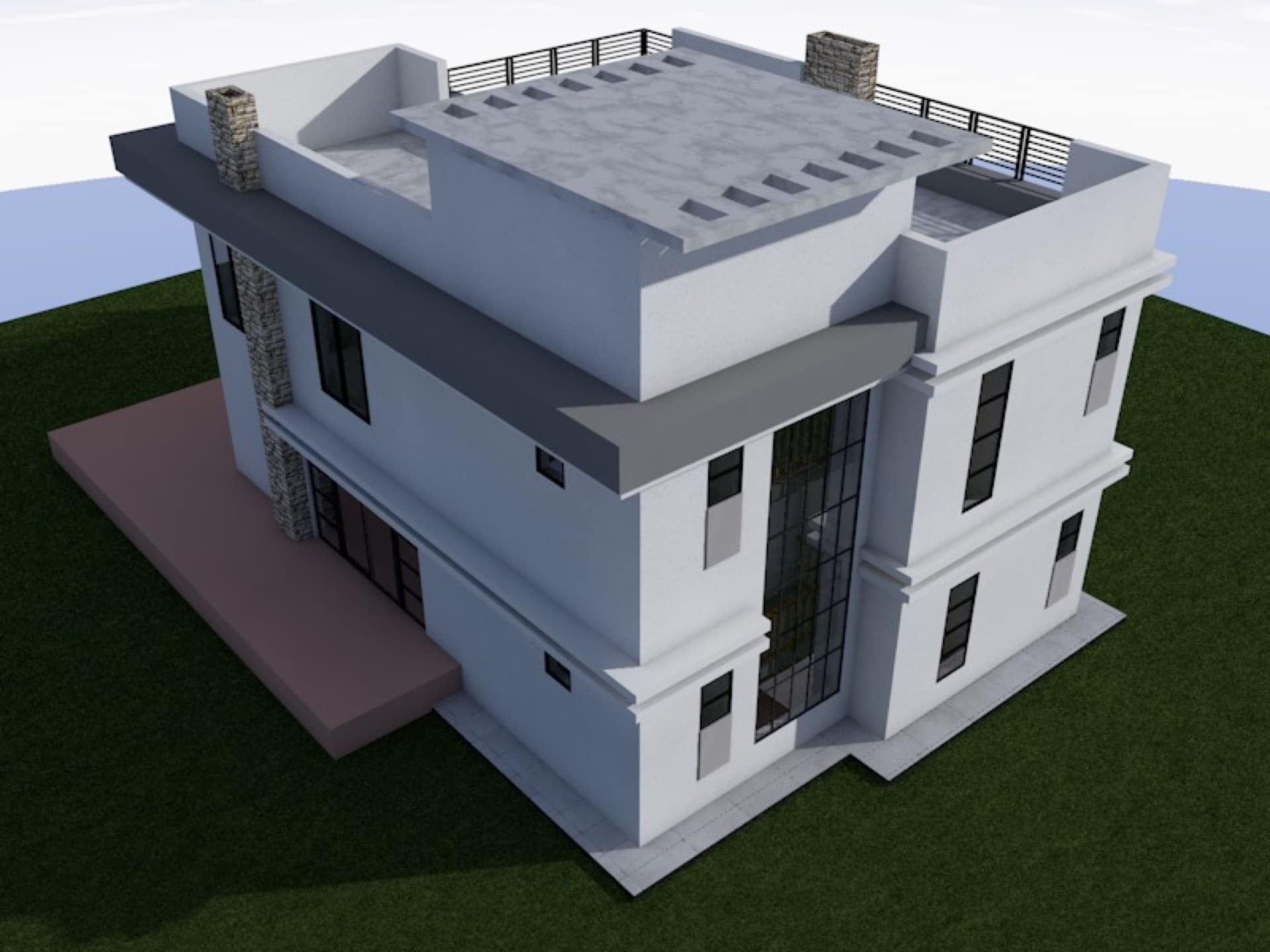 Modern Flat-Roof Maisonette view 4