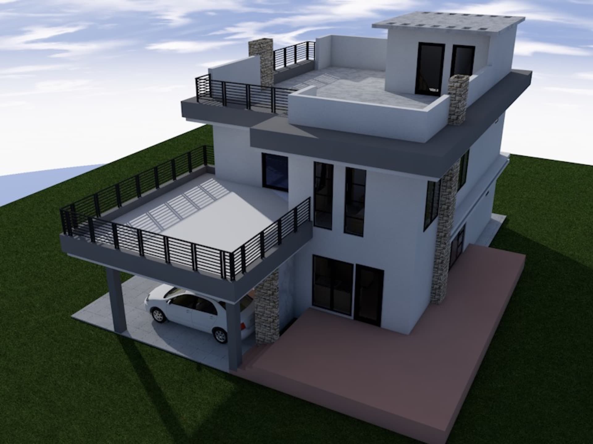 Modern Flat-Roof Maisonette view 5