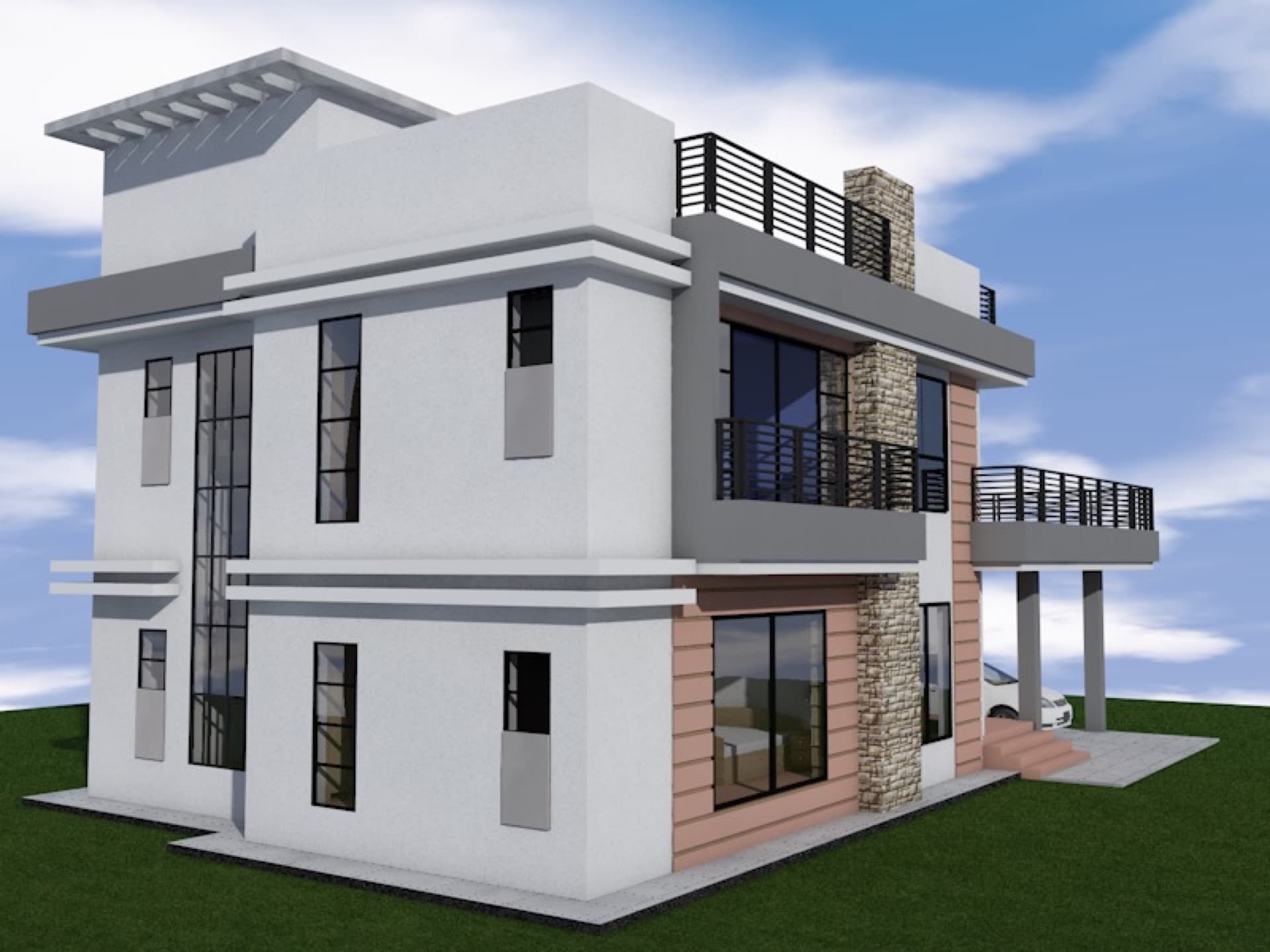 Modern Flat-Roof Maisonette view 6