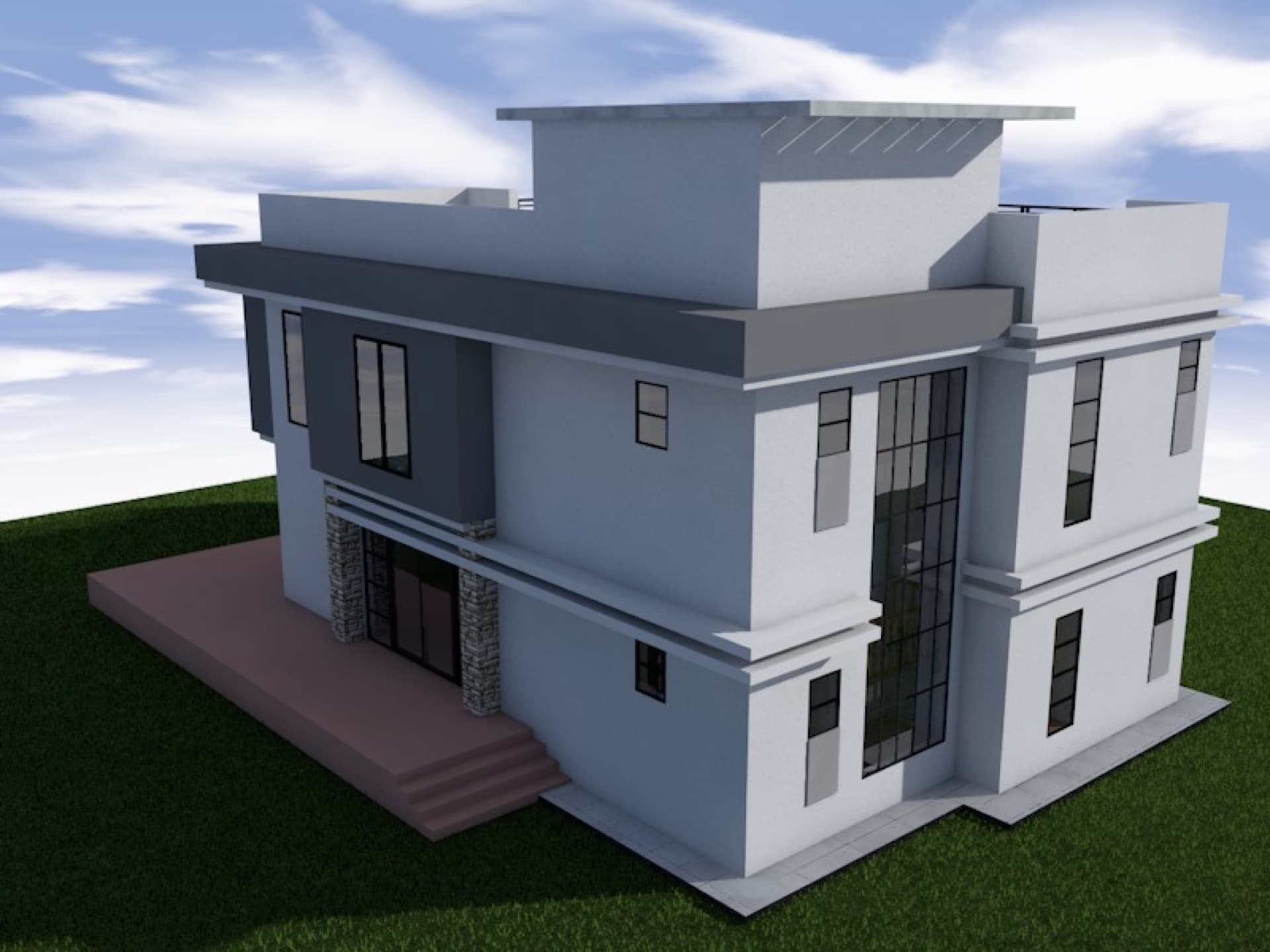 Modern Flat-Roof Maisonette view 7