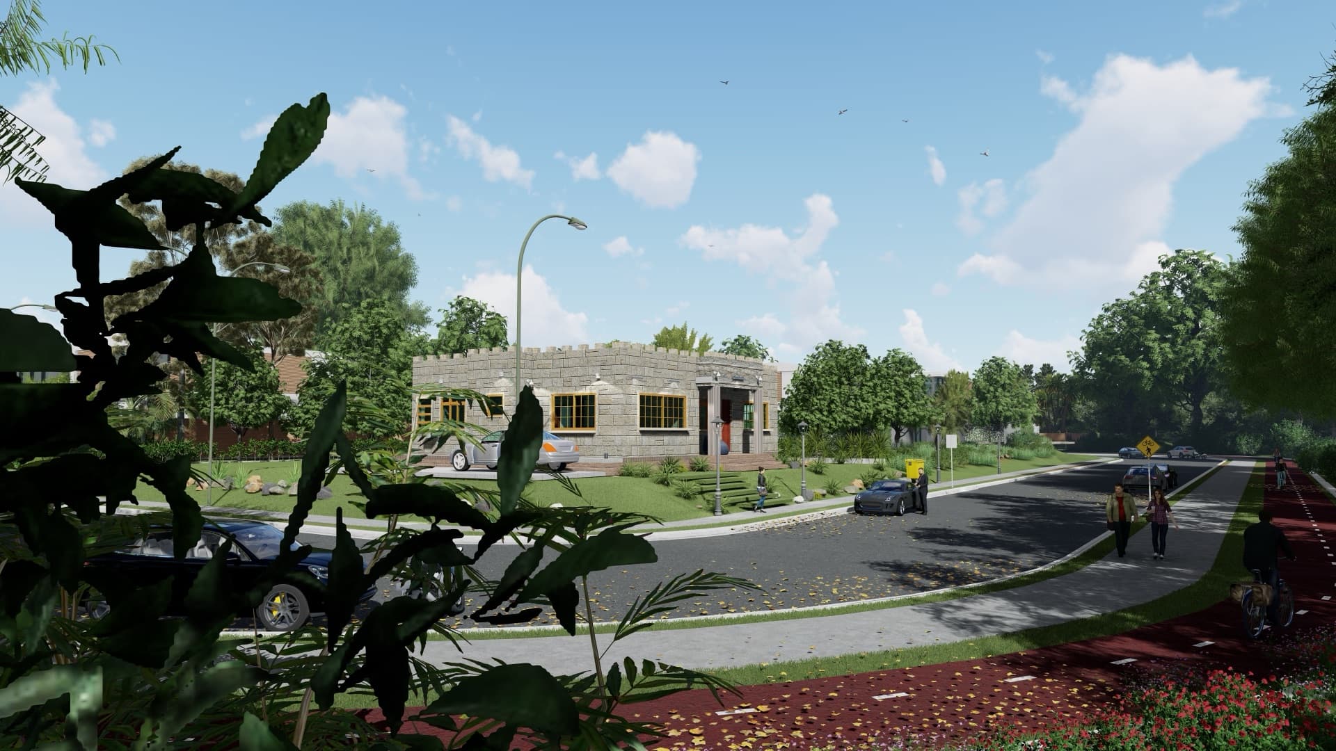 Stone Bungalow with Flat Roof view 10